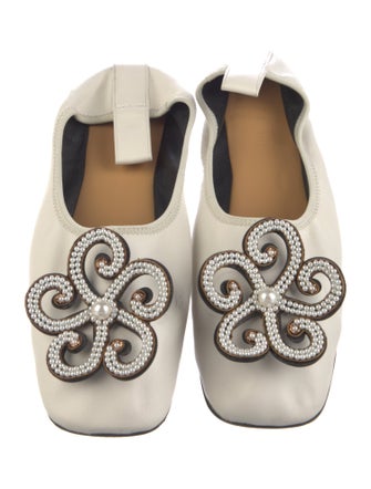 Loewe Leather Crystal Embellishments Mules