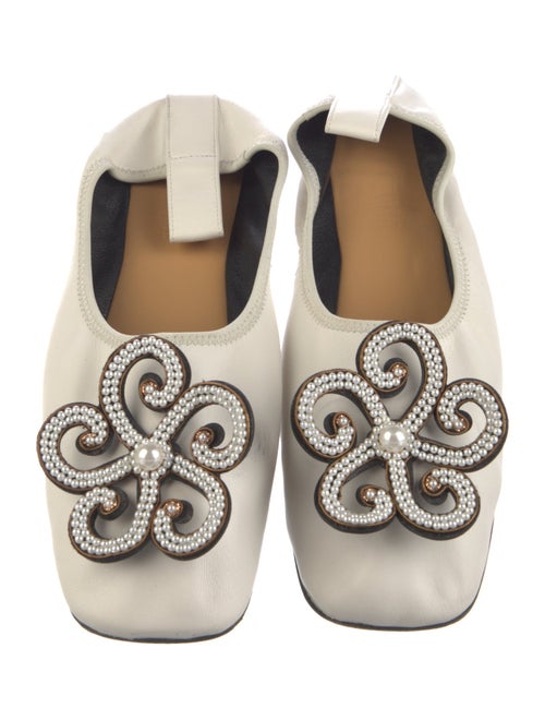 Loewe Leather Crystal Embellishments Mules