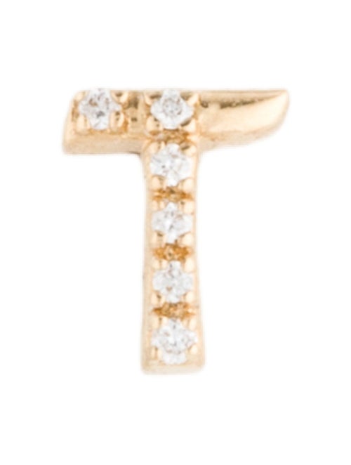 Loquet 18K Diamond 'T' Initial Charm