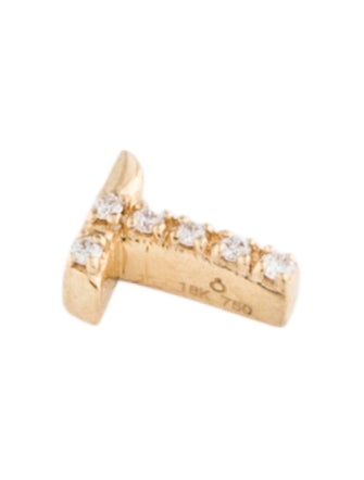 Loquet 18K Diamond 'T' Initial Charm
