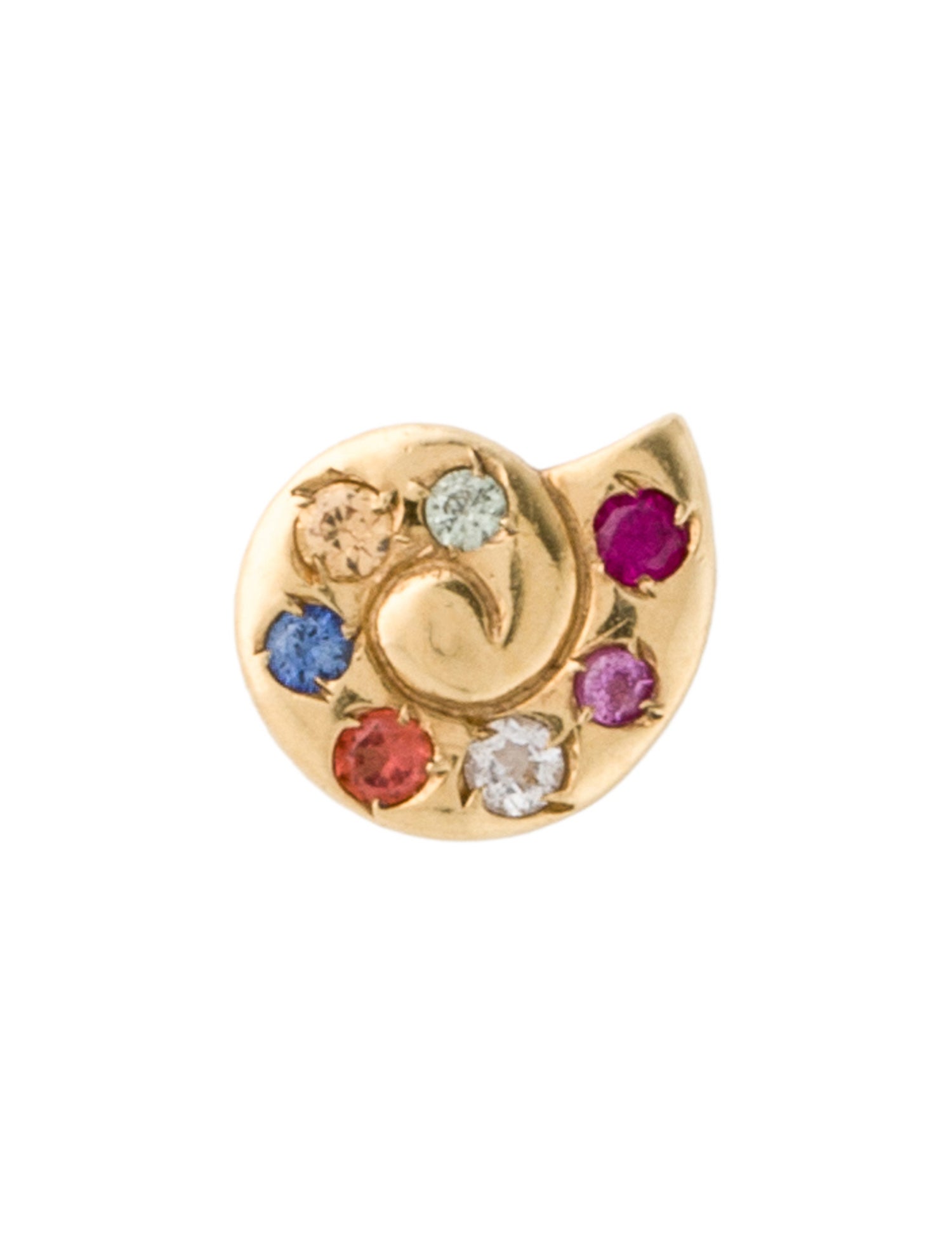 Loquet 18k Sapphire Shell Charm