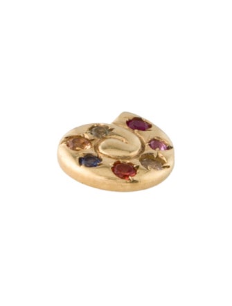 Loquet 18k Sapphire Shell Charm