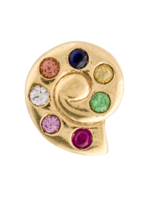 Loquet 18k Sapphire Shell Charm