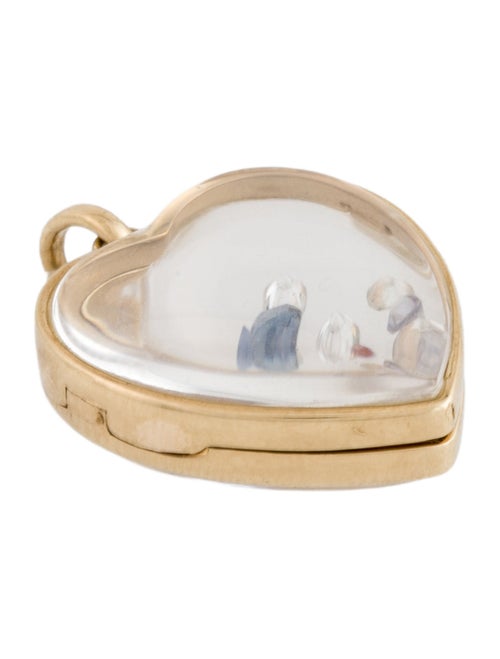 Loquet 9K Diamond & Multistone 'K' Locket