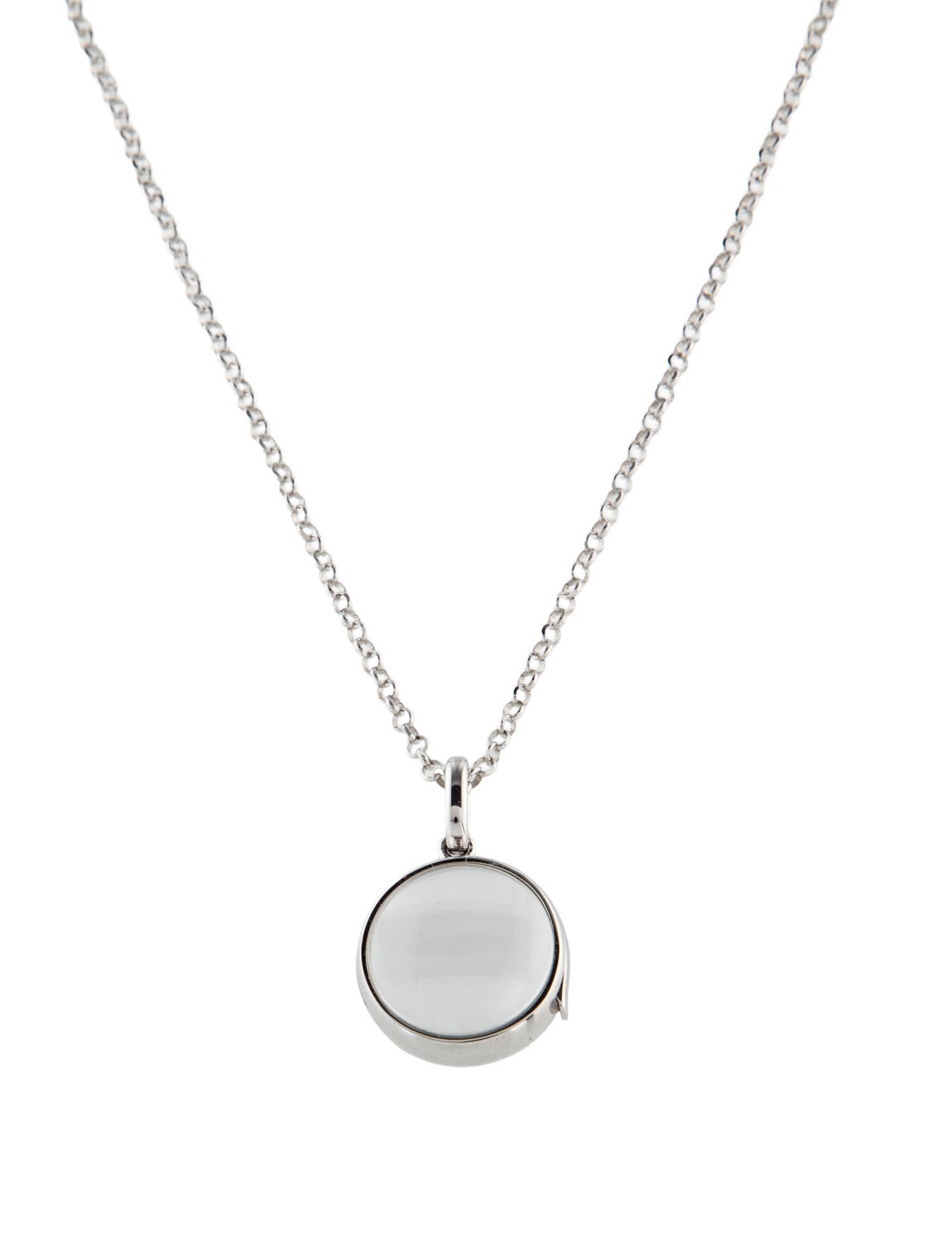 Loquet 9K Round Locket Pendant Necklace