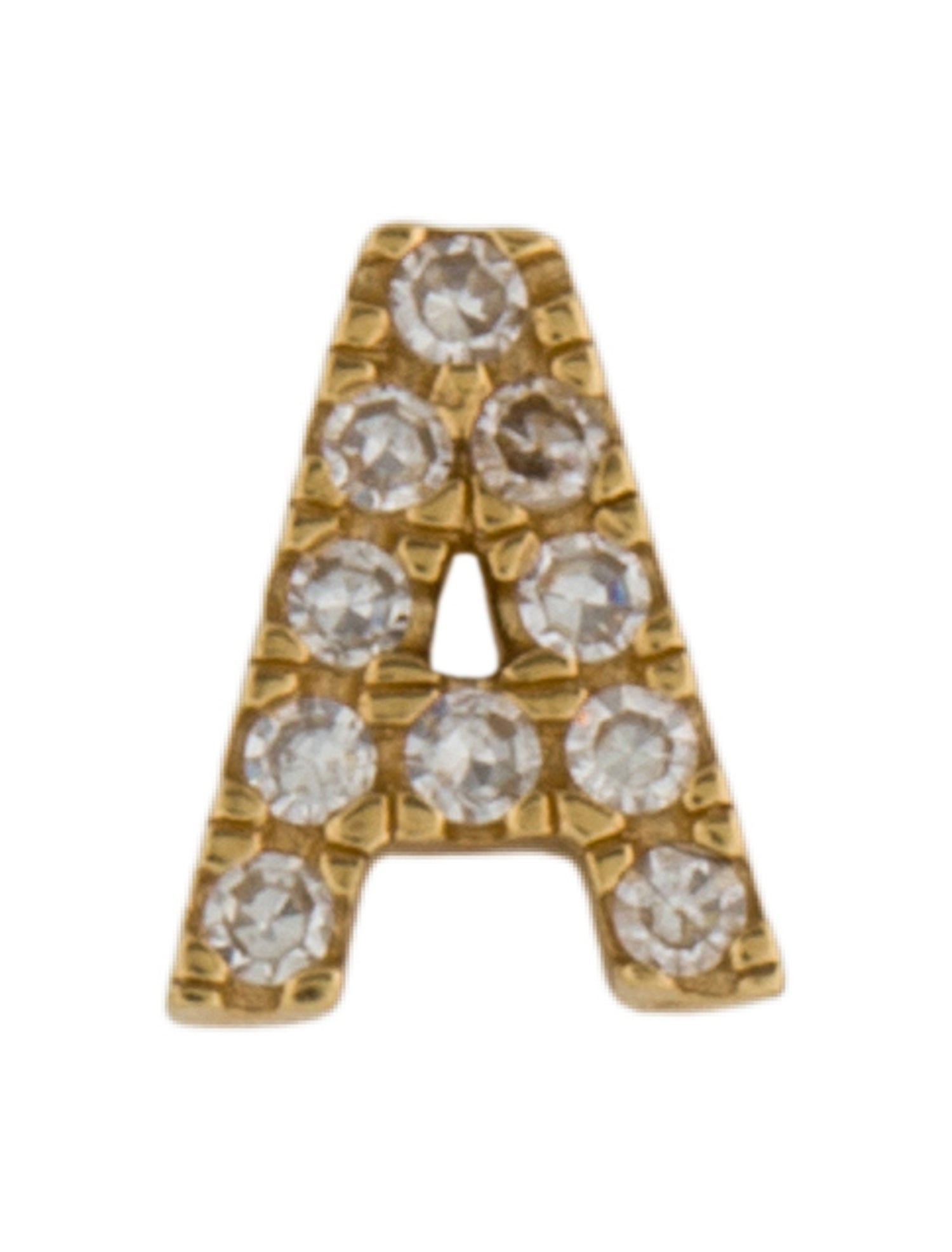 Loquet 18K Diamond 'A' Charm