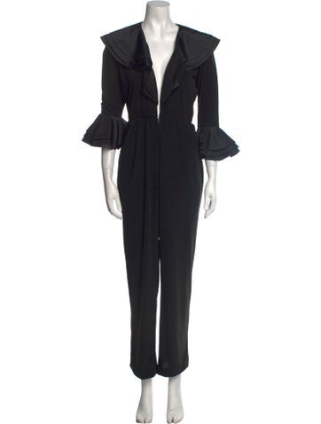 Lillie Rubin Jumpsuits and Rompers Plunge Neckline Jumpsuit XXS