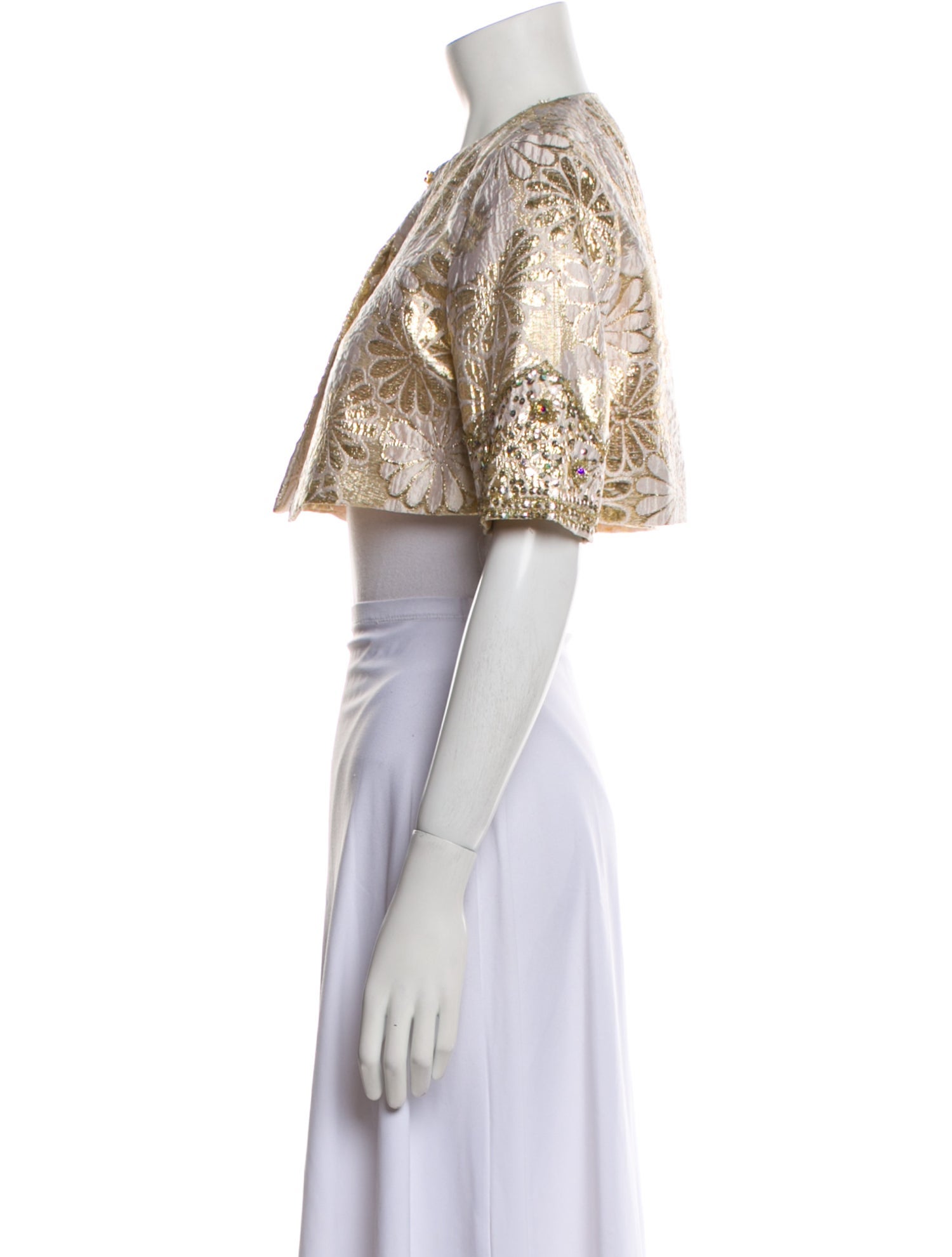 LILLIE RUBIN Floral Print Bolero