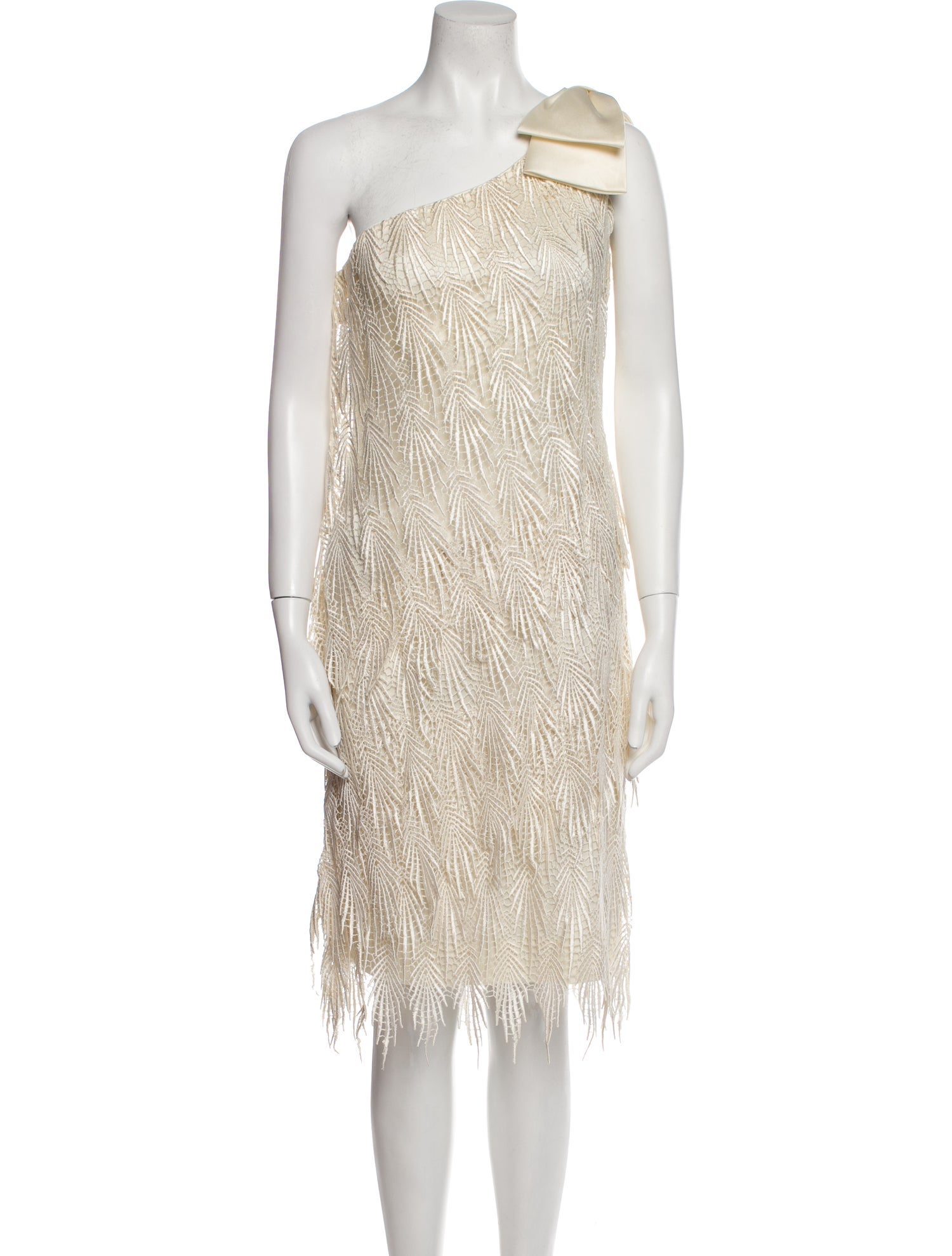 LILLIE RUBIN One-Shoulder Midi Length Dress