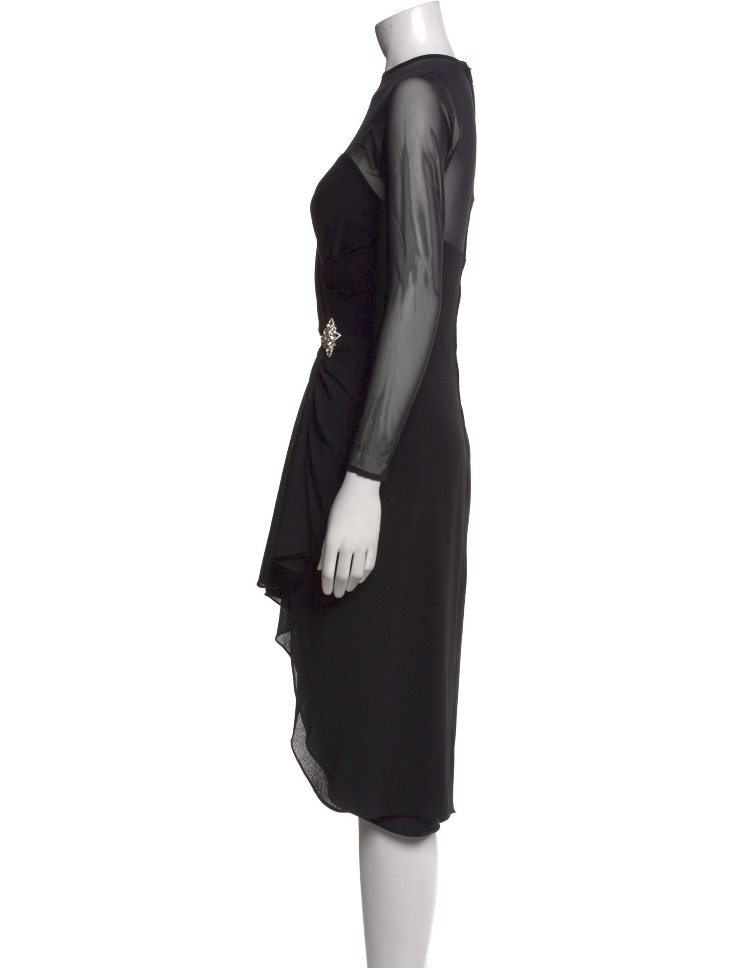 LILLIE RUBIN Mock Neck Knee-Length Dress