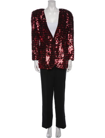 LILLIE RUBIN Sequin Patterned Pantsuit