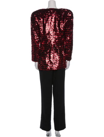 LILLIE RUBIN Sequin Patterned Pantsuit