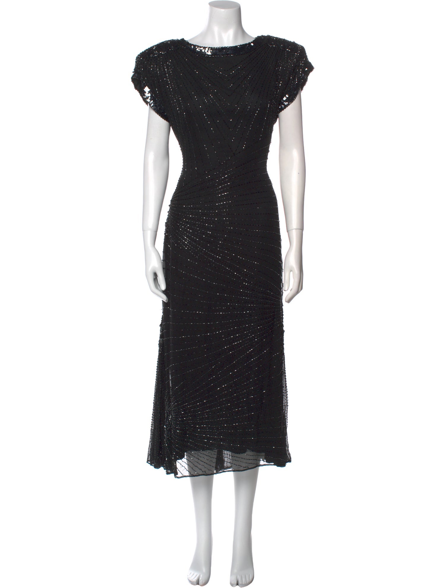 LILLIE RUBIN Silk Midi Length Dress