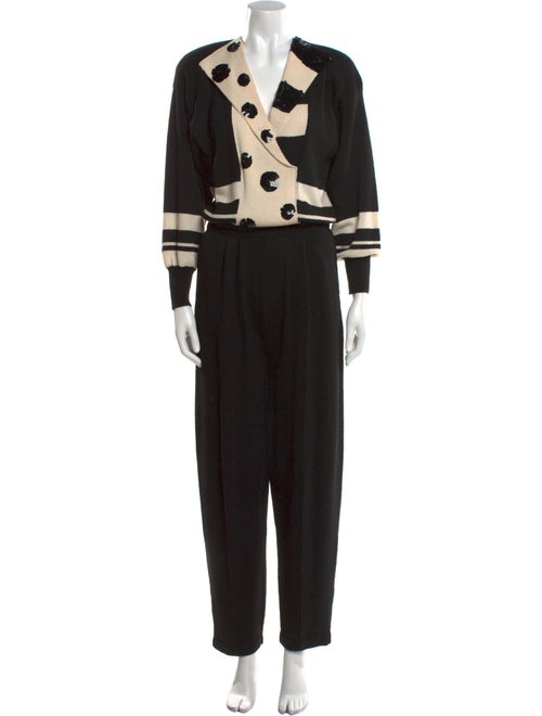 LILLIE RUBIN Colorblock Pattern Jumpsuit