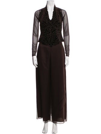 LILLIE RUBIN Glitter Accents Pant Set