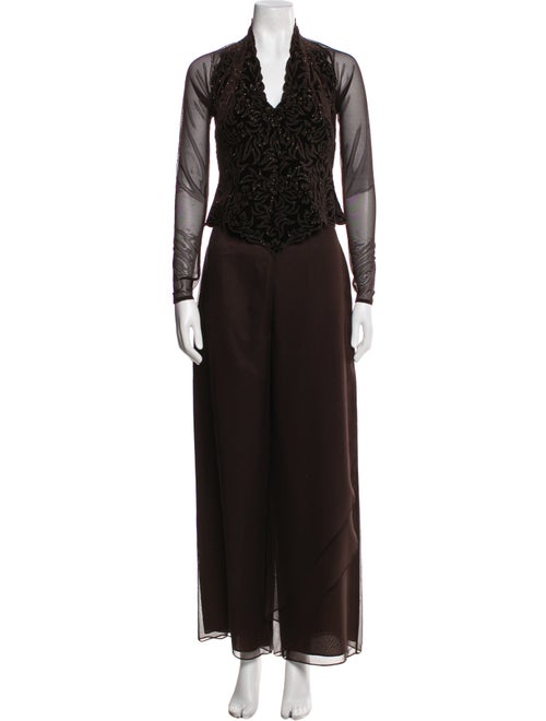 LILLIE RUBIN Glitter Accents Pant Set