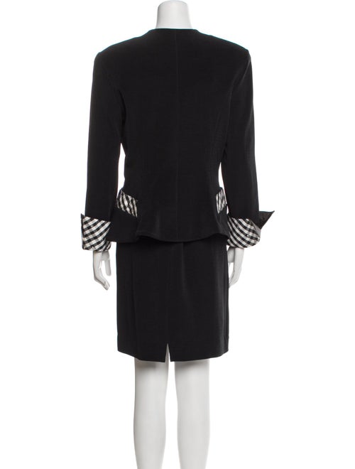 LILLIE RUBIN Plaid Print Crystal Embellishments Skirt Set