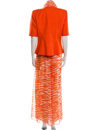 LILLIE RUBIN Printed Crystal Embellishments Pant Set