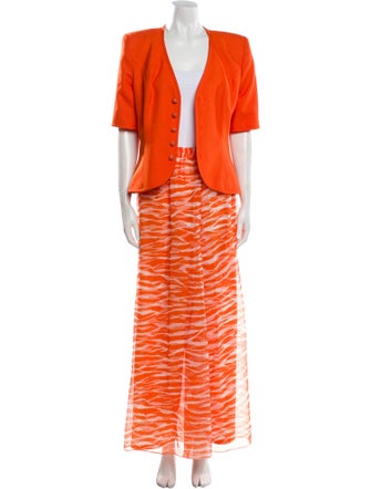 LILLIE RUBIN Printed Crystal Embellishments Pant Set