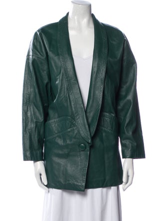 LILLIE RUBIN Leather Blazer
