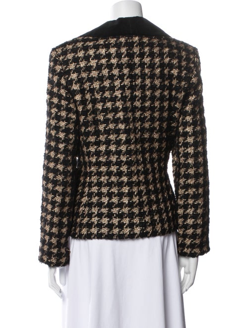 LILLIE RUBIN Wool Houndstooth Print Blazer