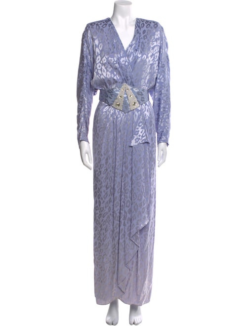 LILLIE RUBIN Printed Long Dress