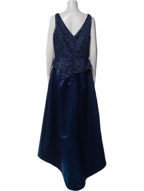 LILLIE RUBIN Bateau Neckline Long Dress