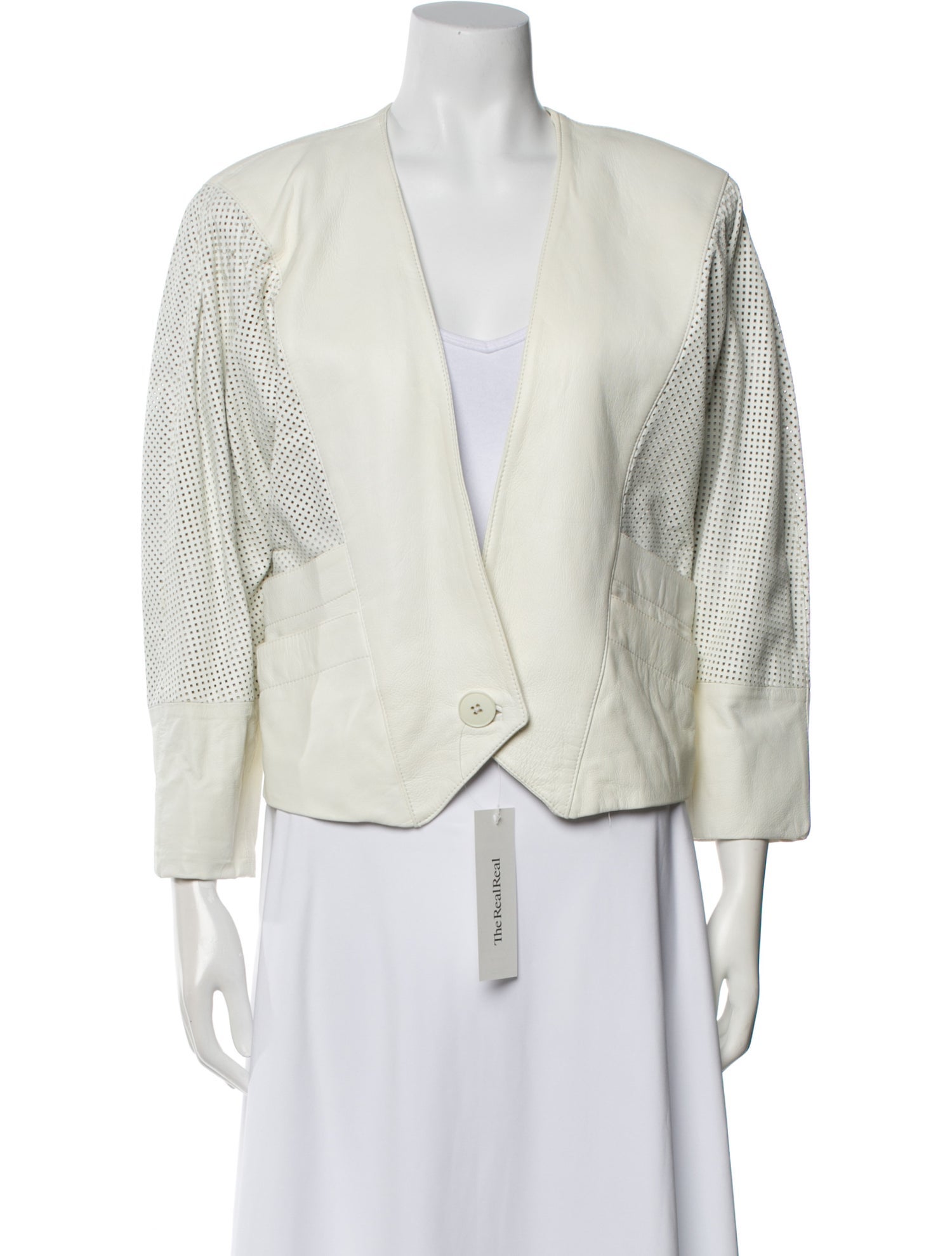 LILLIE RUBIN Leather Evening Jacket