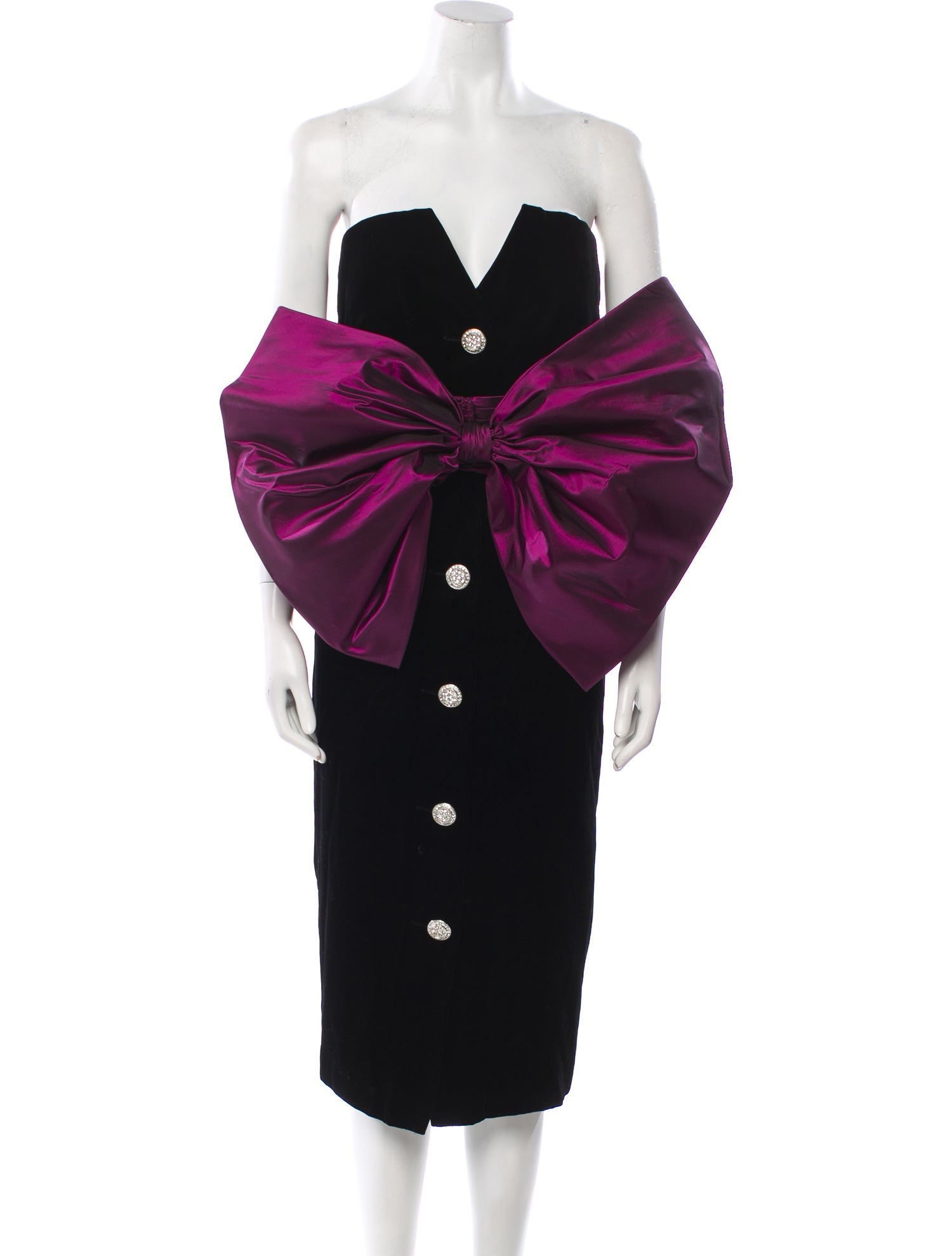 LILLIE RUBIN Strapless Knee-Length Dress