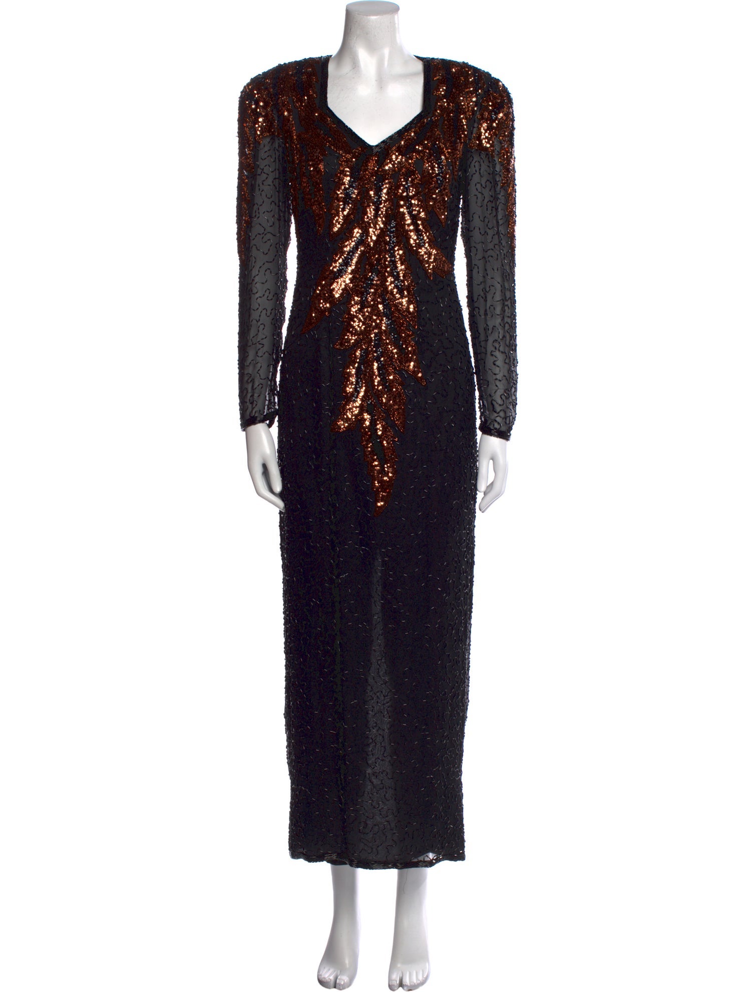 LILLIE RUBIN Silk Long Dress