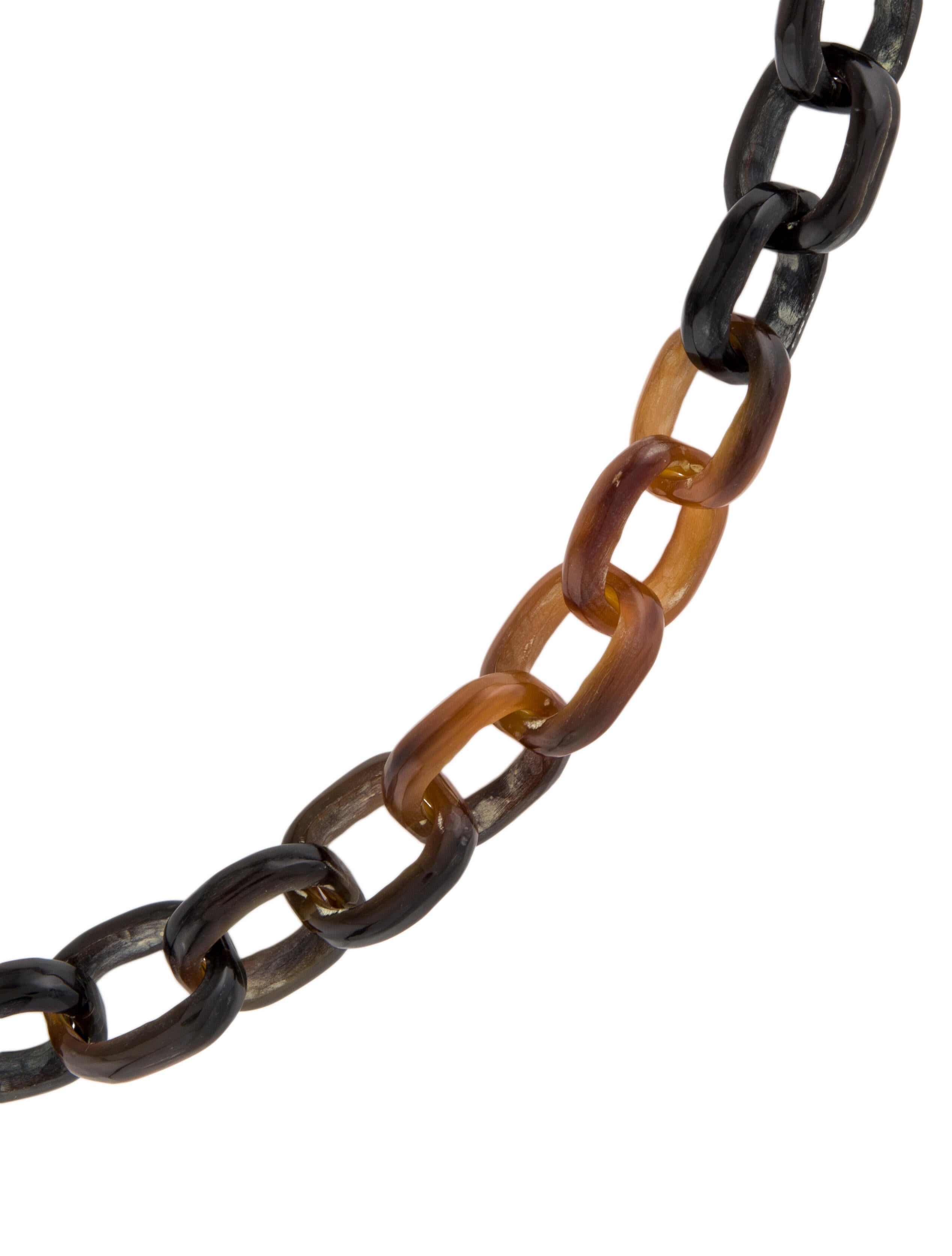 Loree Rodkin Horn, Sapphire & Diamond Link Chain Necklace Sterling