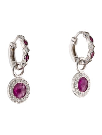 Loree Rodkin Ruby & Diamond Drop Earrings