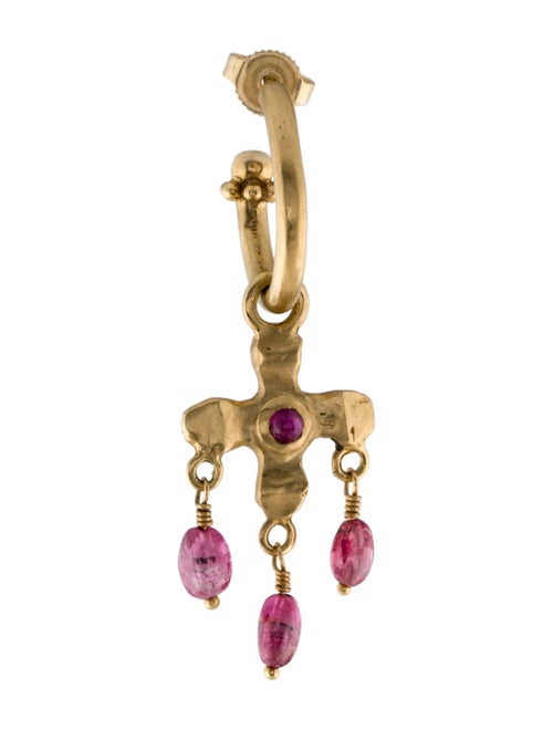 Loree Rodkin 18K Ruby & Sapphire Hoop Drop Earring
