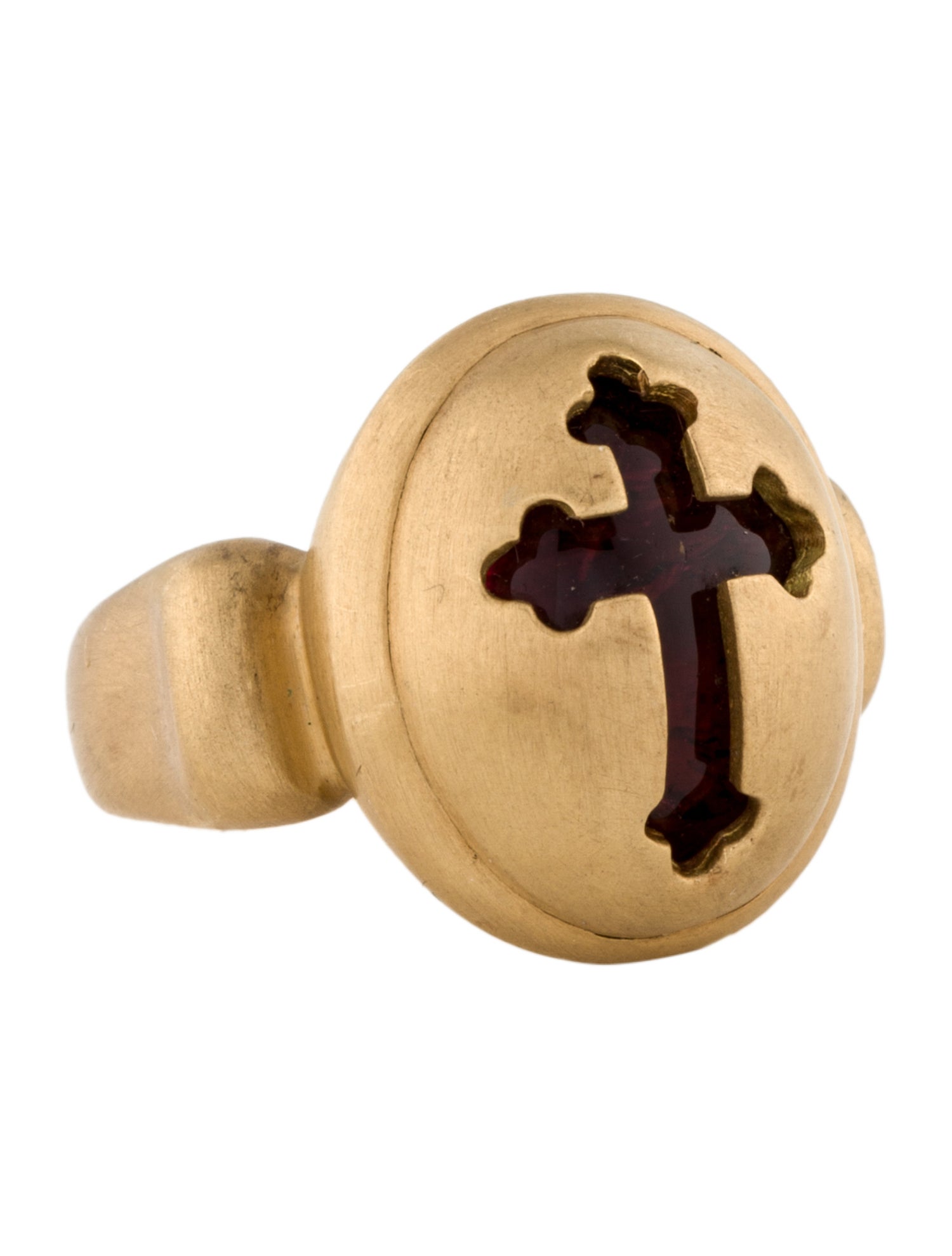 Loree Rodkin 18K Rubellite Cross Cocktail Ring