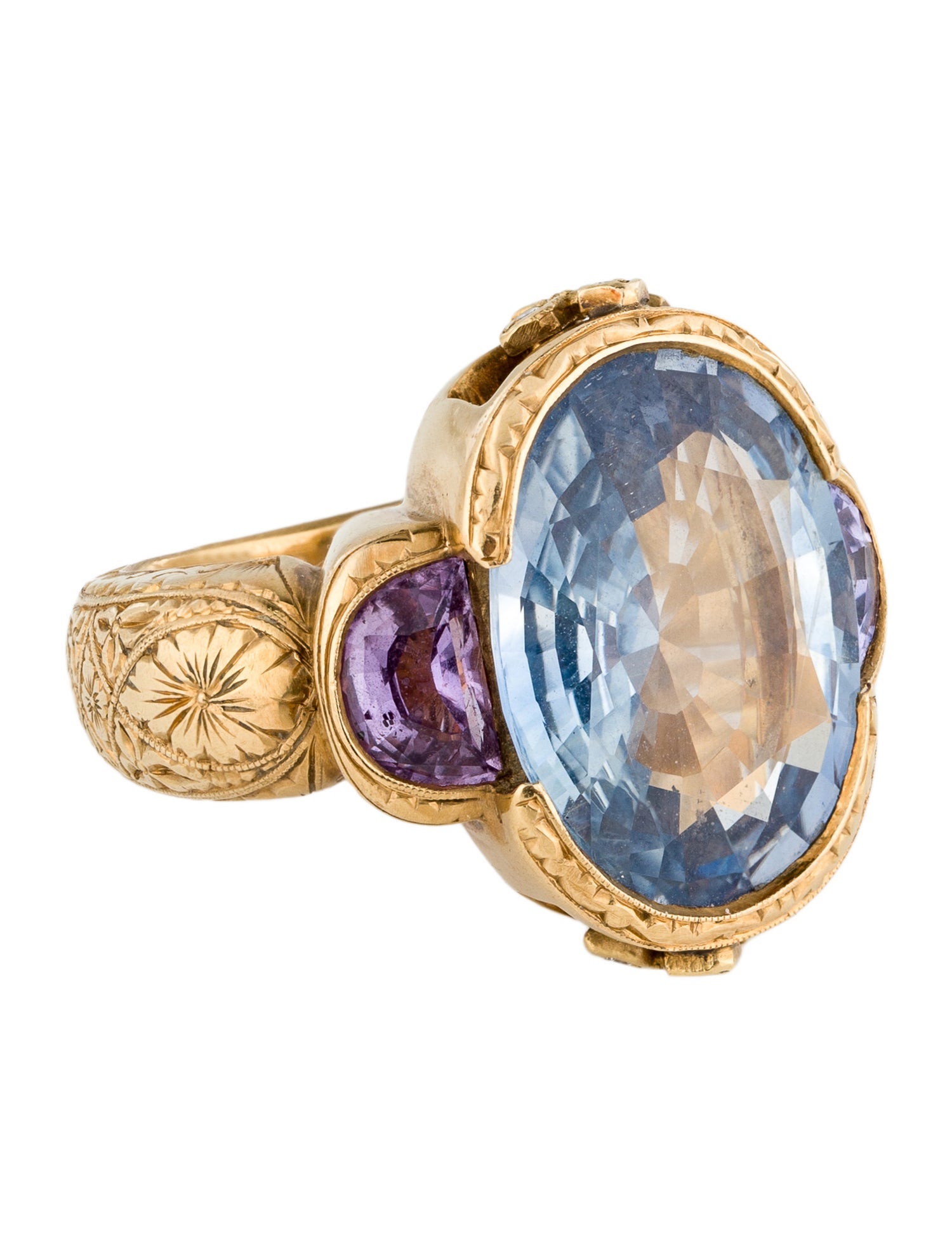 Loree Rodkin 18K 17.64ctw Sapphire & Diamond Cocktail Ring