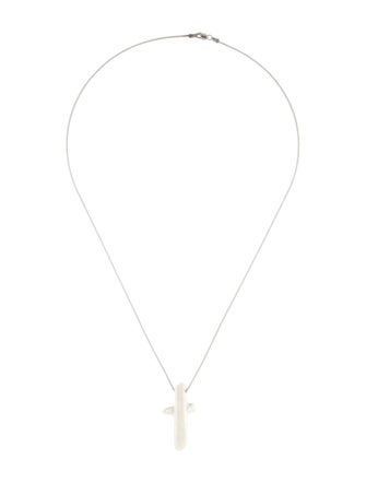 Loree Rodkin Pearl & Diamond Cross Pendant w/c Unbranded Chain