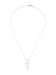 Loree Rodkin Pearl & Diamond Cross Pendant w/c Unbranded Chain