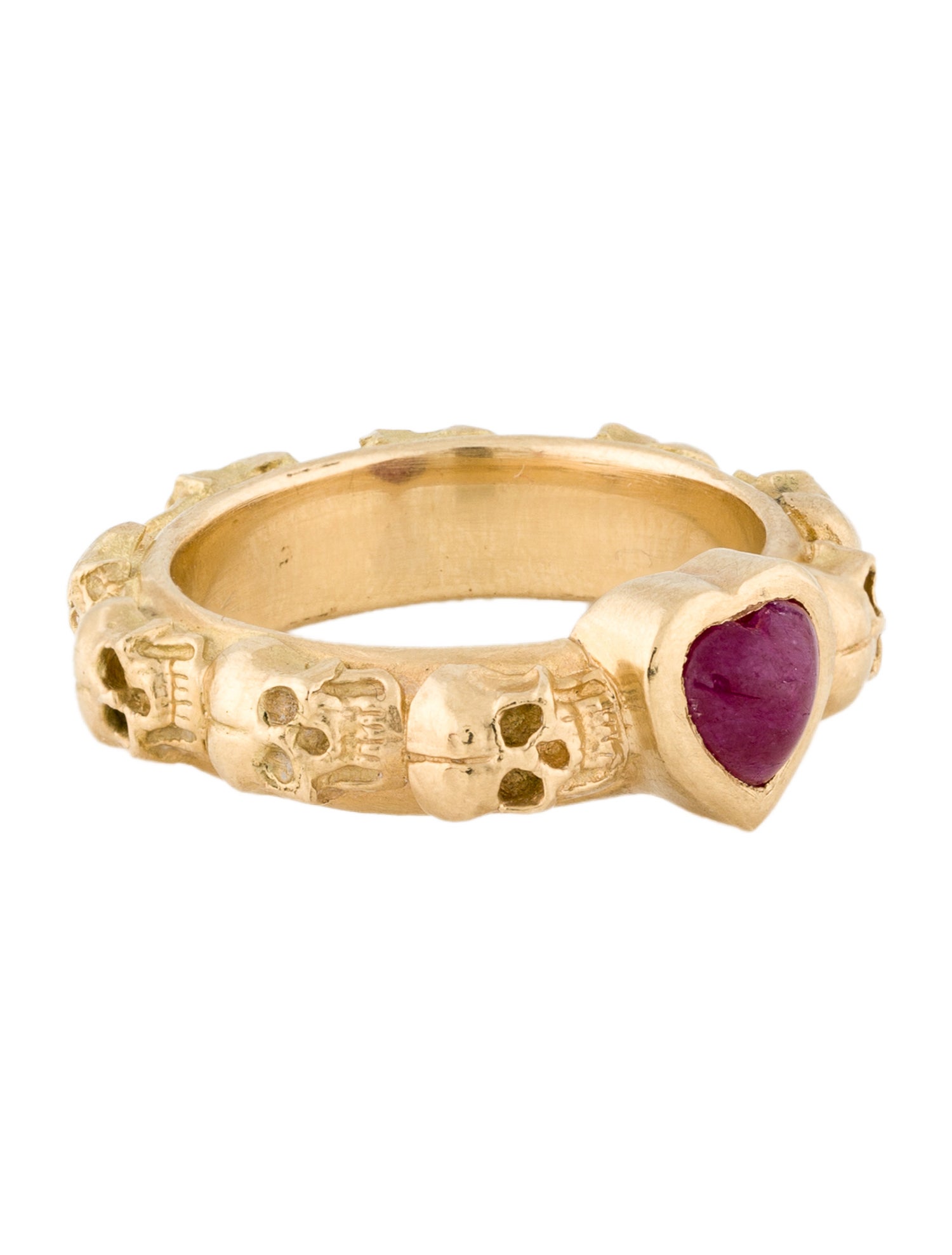 Loree Rodkin 18K 1.13ct Ruby Skull Cocktail Ring