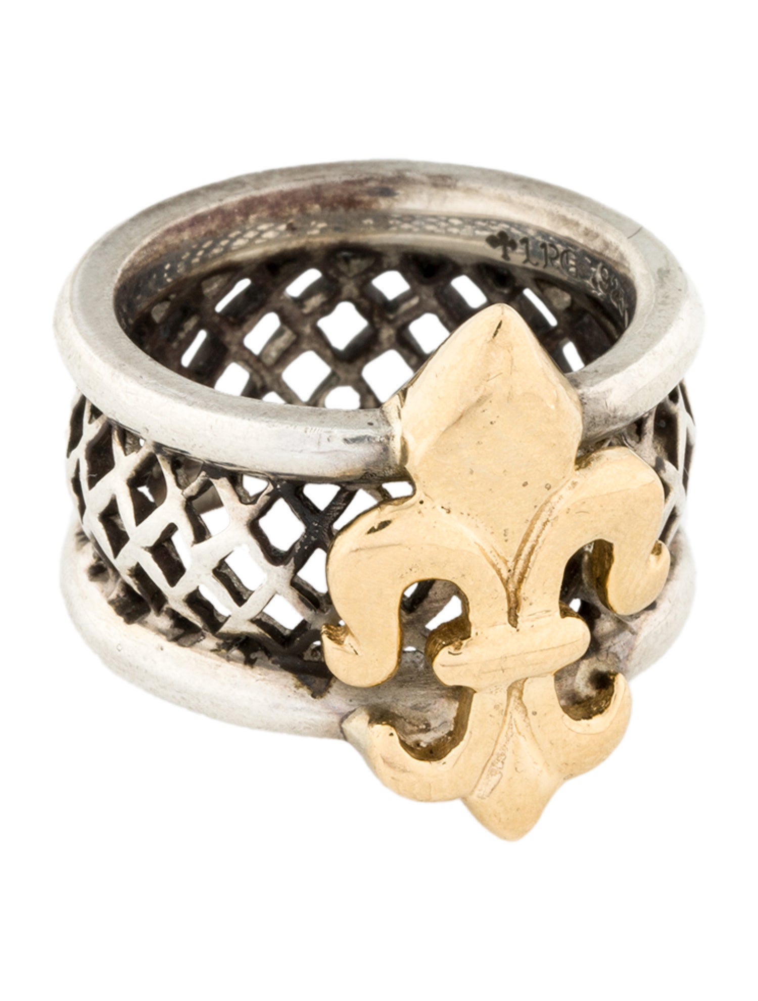 Loree Rodkin Two-Tone Fleur De Lis Cocktail Ring