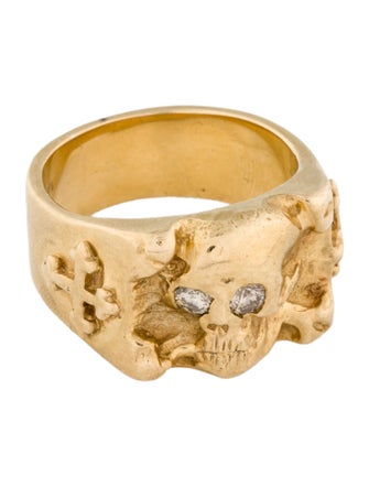 Loree Rodkin 18K Diamond Skull Ring