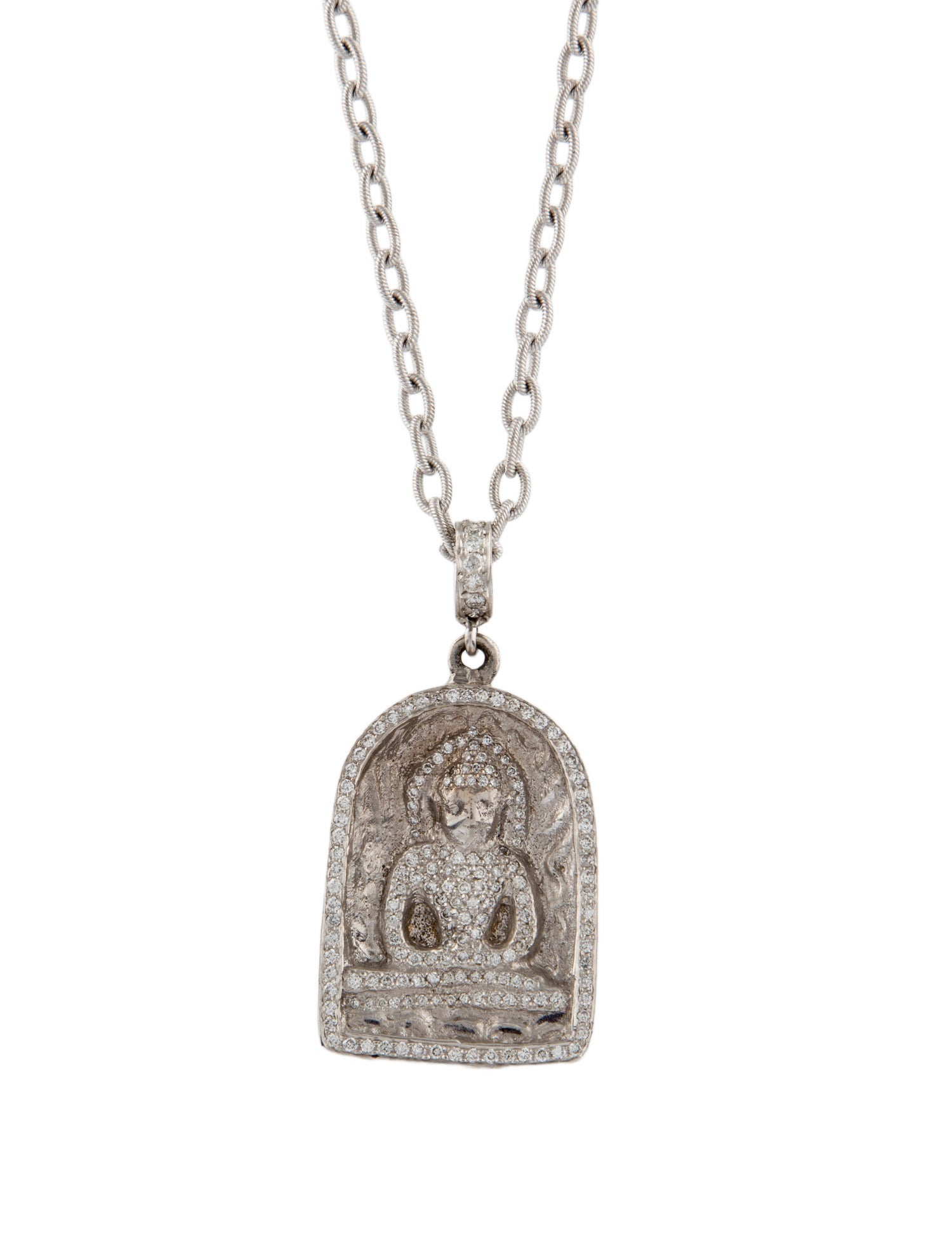 Loree Rodkin 18K Diamond Buddha Pendant Necklace