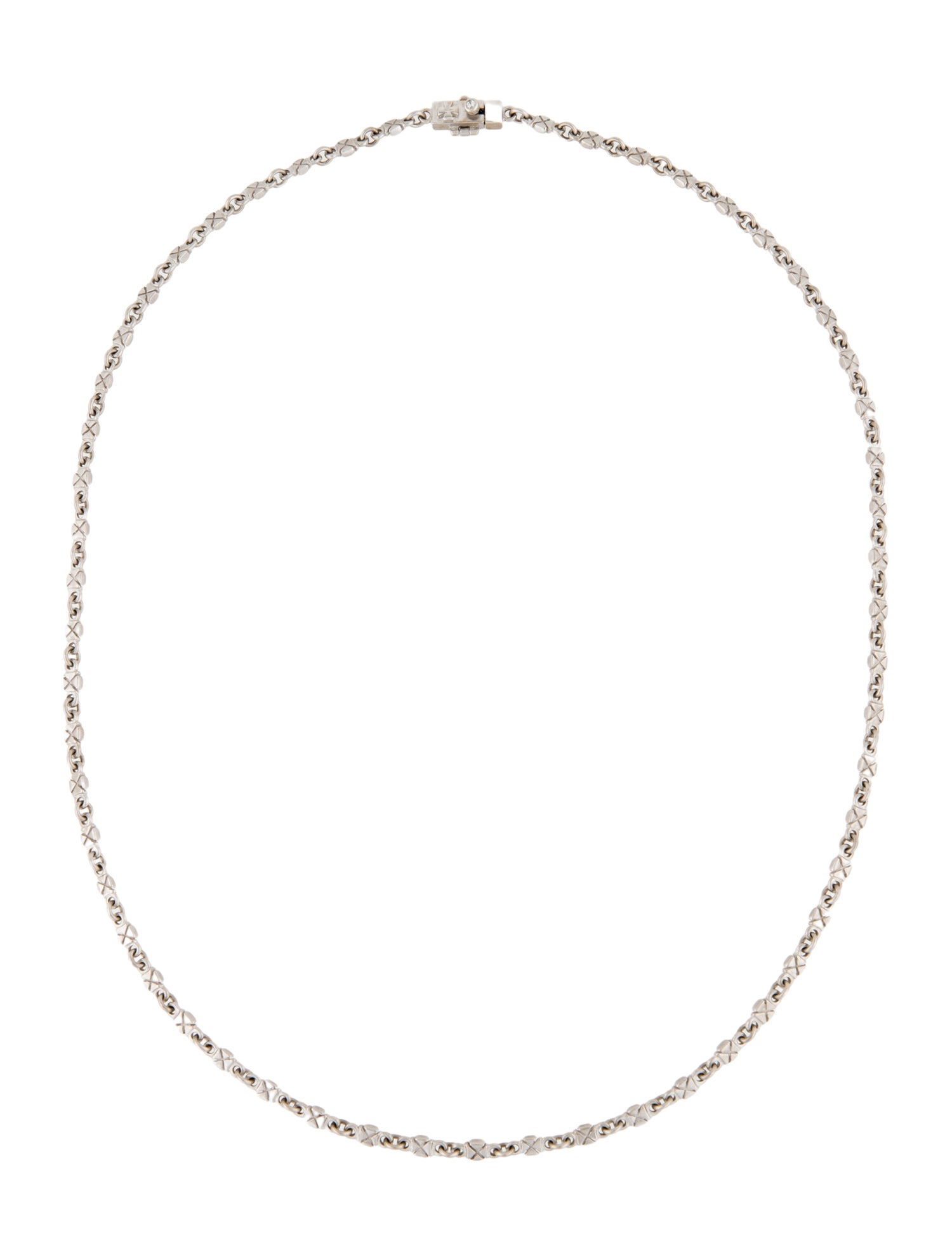 Loree Rodkin 18K Diamond Accented Mini Maltese Cross Link Chain Necklace