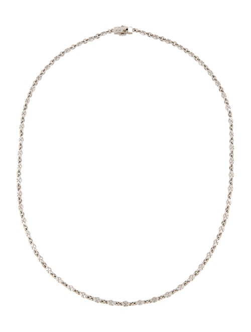 Loree Rodkin 18K Diamond Accented Mini Maltese Cross Link Chain Necklace