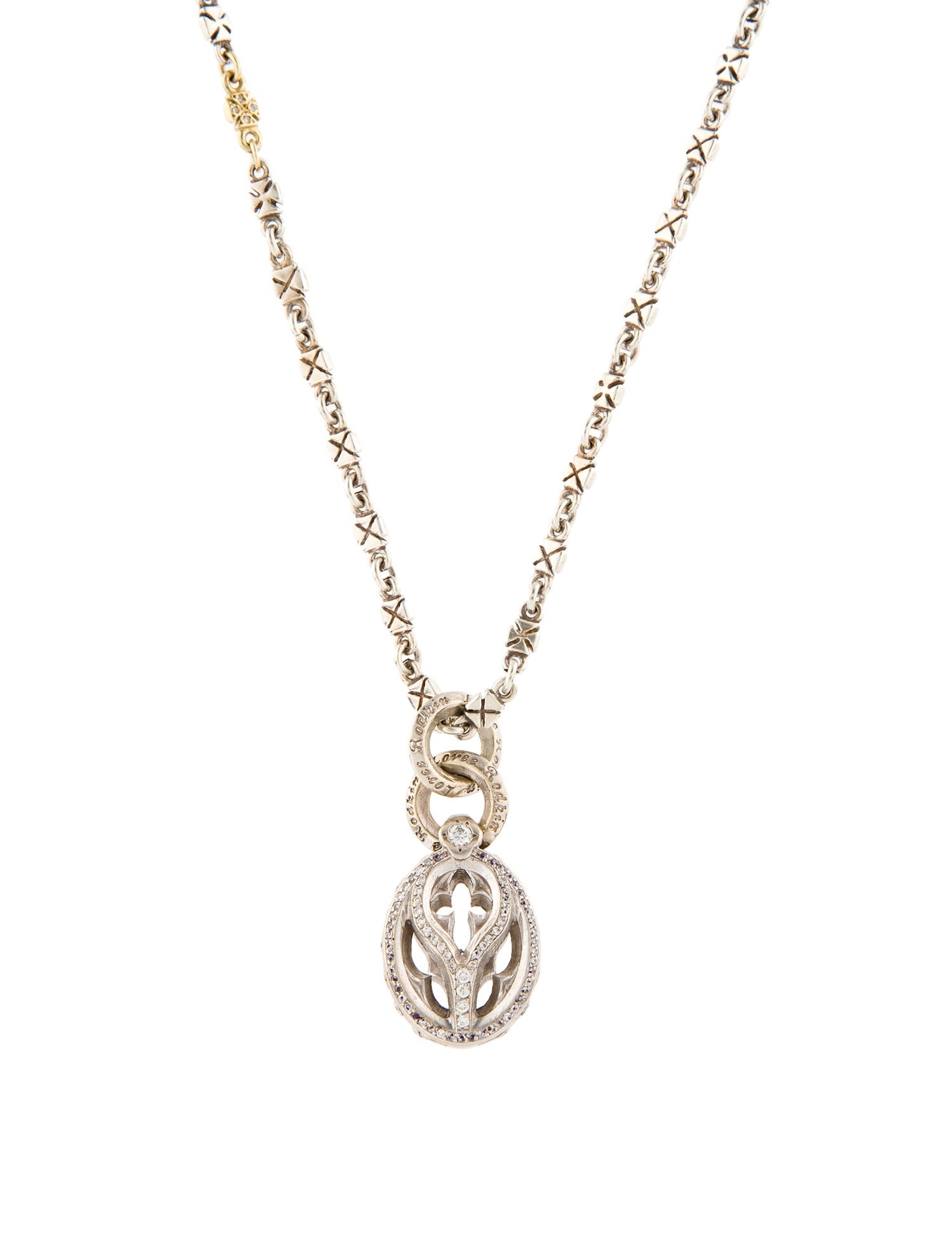 Loree Rodkin 18K Diamond Quatrefoil Pendant