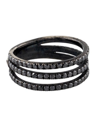 Loree Rodkin 14K 1.35cttw Diamond Triple Row Band