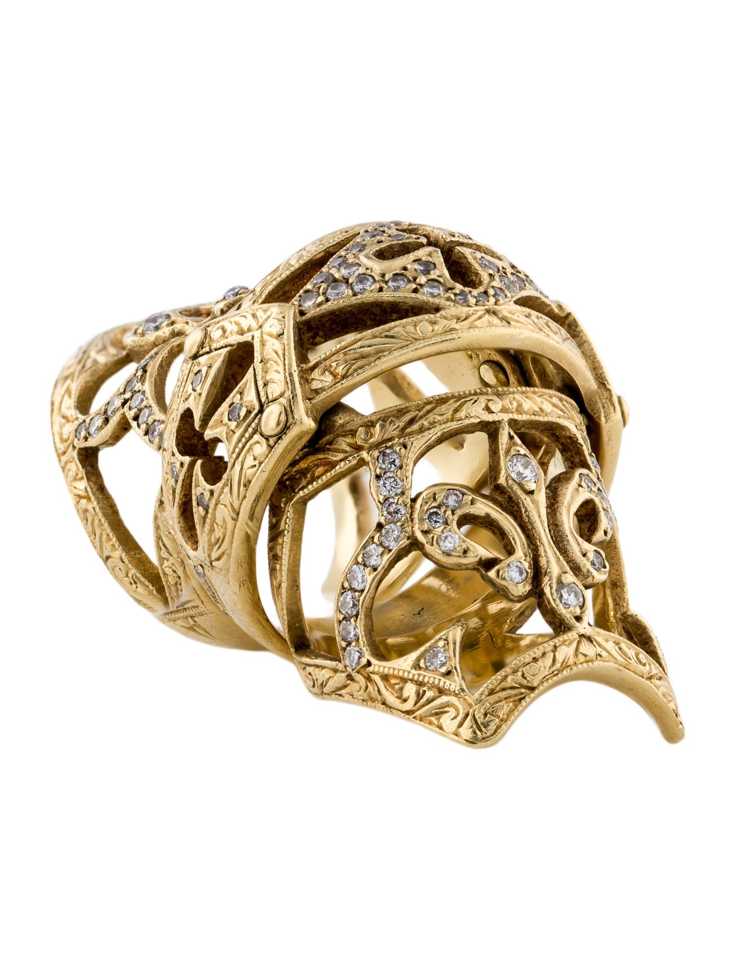 Loree Rodkin 18K Diamond Articulated Bondage Ring