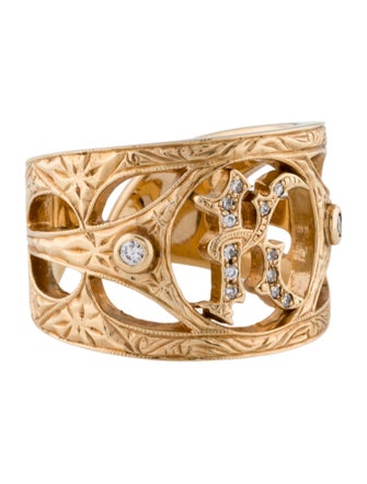 Loree Rodkin 18K Diamond 'K' Initial Band