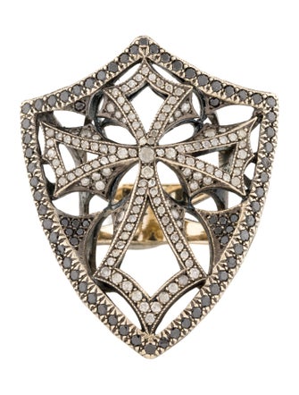 Loree Rodkin 18K Diamond Cross Cocktail Ring