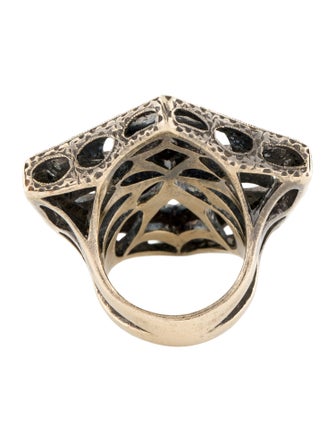 Loree Rodkin 18K Diamond Cross Cocktail Ring