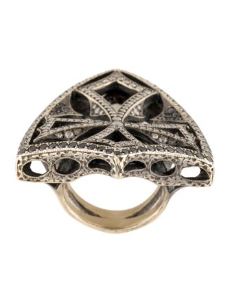 Loree Rodkin 18K Diamond Cross Cocktail Ring